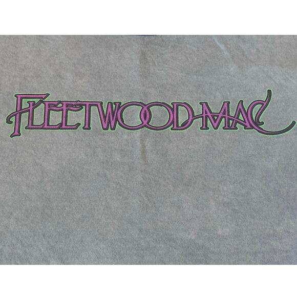 Fleetwood Mac Rumours Blue Band Short Sleeve Graphic T-Shirt Mineral Wash XL - Picture 2 of 7